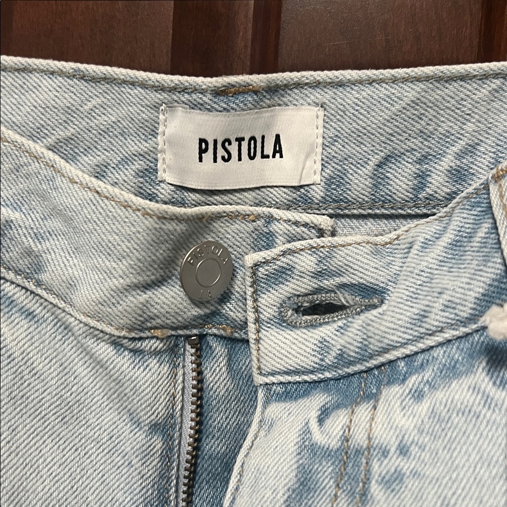pistola Light Blue Straight Leg High-Rise Jeans - Picture 2 of 7